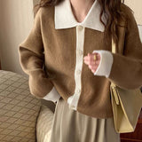 Preppy Aesthetic Sweater Sweater Women's Autumn Ancient Loose Knitted