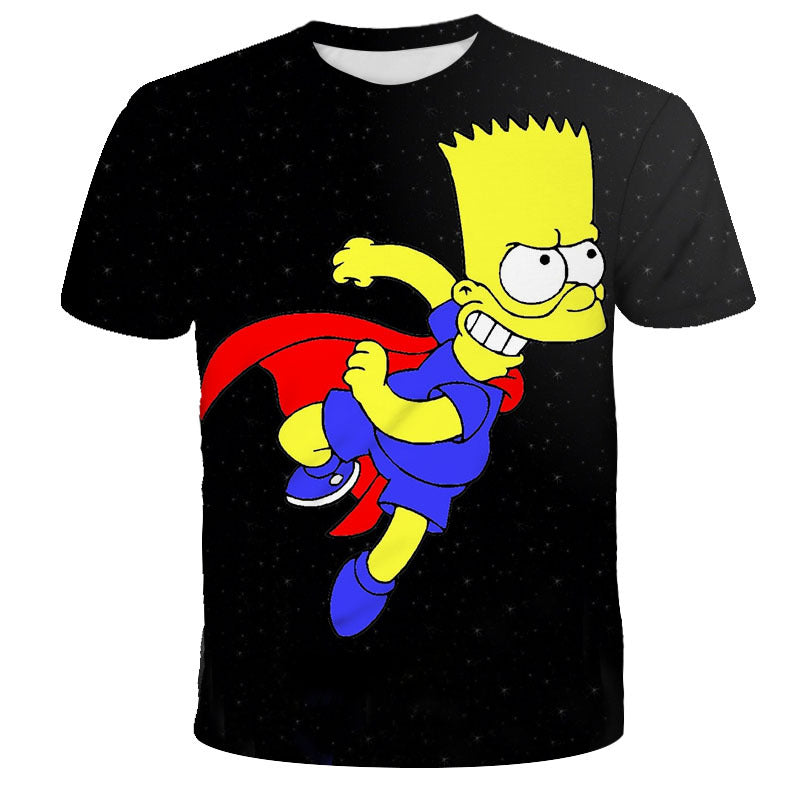 Homer Simpson Shirt Printed Casual Trendy round Neck