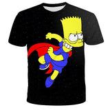 Homer Simpson Shirt Printed Casual Trendy round Neck