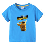 Children Pokemon Pikachu T Shirt Summer Cotton Short-Sleeved T-shirt Sports