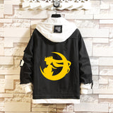 Comic Denim Jacket Anime Clothes Men's Sweater Denim Jacket