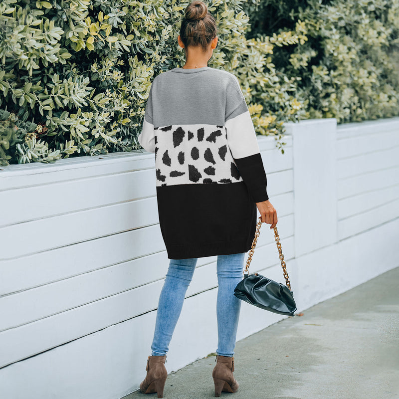 Women's Fall Outfits Sweater Women's Mid-Length Autumn and Winter Knitwear Cardigan Coat