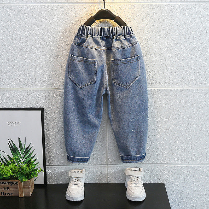 Toddler Boys Pants Children's Autumn Clothing Pants Boys Spring and Autumn Jeans