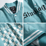 Baby Blue Varsity Jacket Men's Casual Jacket Casual Jacket
