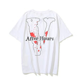 Vlone T Shirts Letter Avatar Large V Short Sleeve T-shirt Men and Women Loose BF Half Sleeve