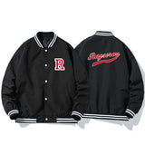 White Varsity Jacket Men's Spring and Autumn Workwear Jacket Youth Sports Baseball Uniform