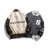 Black Varsity Jacket Autumn and Winter Baseball Uniform Men's Stitching Contrast Color Pilot Jacket Jacket