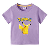 Children Pokemon Pikachu T Shirt Children Summer Clothing Short Sleeve T-shirt