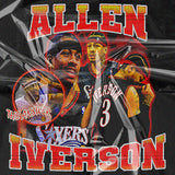 Allen Iverson Shirt Allen Iverson Printed Short-Sleeved T-shirt Heavy Hip Hop Loose Vintage