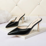 Nude Block Heels Closed Toe