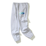 Kanye West Sunday Service Pant Towel Embroidered Loose Casual Pants Fleece-Lined Ankle Banded Pants