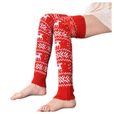 Winter Thick Knit Thigh High Socks Long Stockings Boot Wool Stockings Knitted over the Knee Bunching Socks