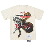 Rrr123 T Shirt Python Foam Printed Loose T-shirt