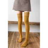 Winter Thick Knit Thigh High Socks Long Stockings Boot Autumn and Winter Fleece-Lined Thickened JK High-Top Hold-Ups
