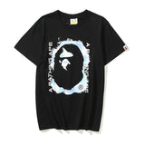 Shark Print T Shirt Summer Lettered Casual