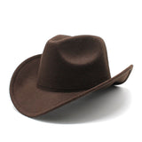 Cowboy Hats West Cowboy Hat Black Woolen Jazz Top Hat