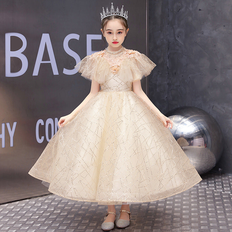 Princess Charlotte Flower Girl Dress Evening Gown Princess Dress Children's Wedding Dress Costume for Piano Performance