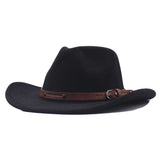 Cowboy Hats Top Hat Felt Hat Men's and Women's Horse Riding Hat Rolled Wool-like Fedora Hat