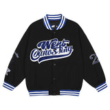Varsity Jacket Vintage Spring and Autumn Letter Embroidered Jacket Men's Retro Street Hip Hop Loose Baseball Uniform Jacket