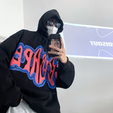 Grafitti Sweatshirts Printed Hooded plus Size Sweater Men's Coat