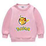 Children Pokemon Pikachu Hoodie Men's and Women's Children & Baby Baby plus Velvet Sweater