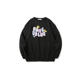 Mens Fall Outfits Vintage Tie-Dyed Alphabet Embroidery Knitwear Men 'S Couple Leisure Pullover Sweater