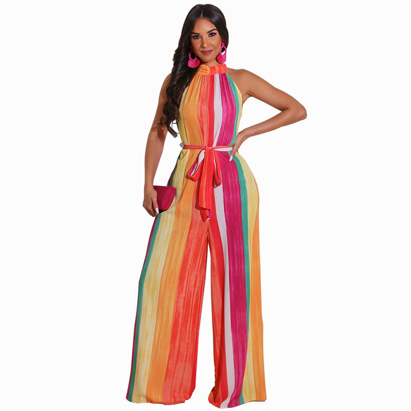 Trousers Jumpsuit Jumpsuit Summer Pants Cool Pants Straight-Leg Pants Women's Pants
