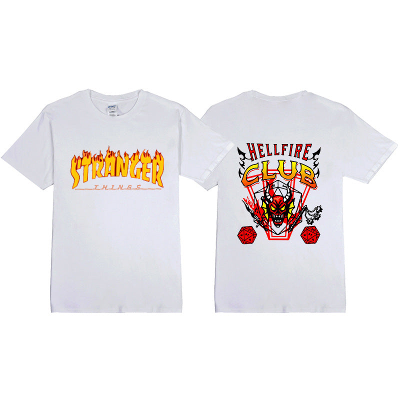 Stranger Things Hellfire Club T Shirt Men's and Women's T-shirt Summer Short Sleeve