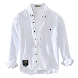 White Work Shirts Men's Casual Long-Sleeved Shirt for Spring and Summer