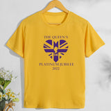 Inspired by Queen's Platinum Jubilee 2022 Elizabeth 70 Years T-shirt Printed Letters British Style T-shirt Short Sleeve