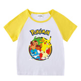 Children Pokemon Pikachu T Shirt Cotton T-shirt Casual Sports Cute