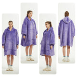 Hoodies Blankets Autumn and Winter Fleece-Lined Loose Hooded Coat Home