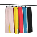 Palm Angels Pants Black and White Striped Casual Trousers Sports Pants