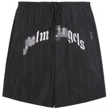 Palm Angels Shorts Angel Letter Print Loose Cropped Pants for Men and Women