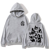 Anti Social Club Hoodie Printed Hoodie Fashion