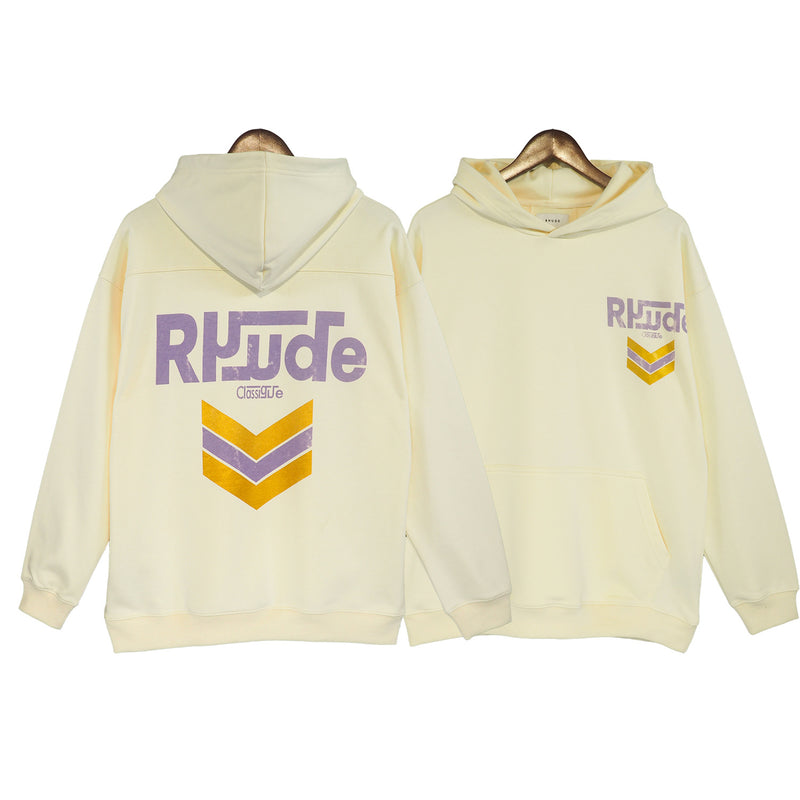 Rhude Hoodie Retro Style Loose Casual Men's and Women's Hoodie