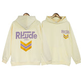 Rhude Hoodie Retro Style Loose Casual Men's and Women's Hoodie