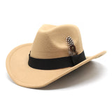 Cowboy Hats Autumn And Winter Top Hat Women 'S Retro Casual Top Hat