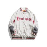 White Varsity Jacket Spring/Summer Men's Jacket College Style Embroidered Loose Baseball Jacket Men's Jacket