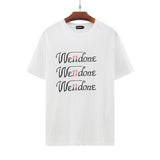 We11 Done T Shirts Letter Print Loose Large Size Men and Women Same Style