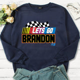 Let'S Go Brandon T Shirt English Letter Crew Neck Sweatshirt