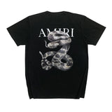 Amiri T Shirt Short Sleeve Letter Print Casual Hip Hop T-shirt Men