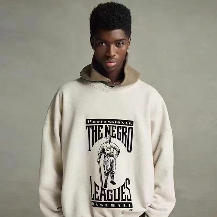 Fog Fear of God Essentials Sweatshirt Flocking Baseball Crew Neck Sweater Loose Casual Pullover