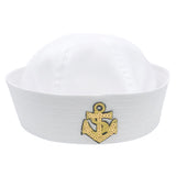 Sailor Hat Summer Dome Navy Hat Beanie Solid Color Captain Sailor Hat