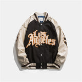 Cream Color Varsity Jacket Baseball Uniform Men's Spring and Autumn Hip Hop Multicolor Jacket Jacket