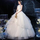 Women's Evening Dress Ball Gown Princess Quinceanera Wedding Dresses Simple Princess Tube Top Tulle Tutu Dress Formal Dress