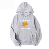 Men Graphic Hoodie Autumn and Winter Carha Loose Men's and Women's Hoodie Men and Women Velvet Padded Hooded Sweatshirt