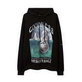 Mens Fall Outfits Rap Figure Printed Hoodie Men and Women Autumn and Winter High Street Vibe
