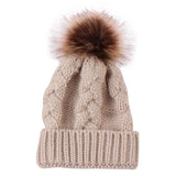 Women Winter Hats Winter Women's Wool Hat Acrylic Trim Warm Knitted Hat