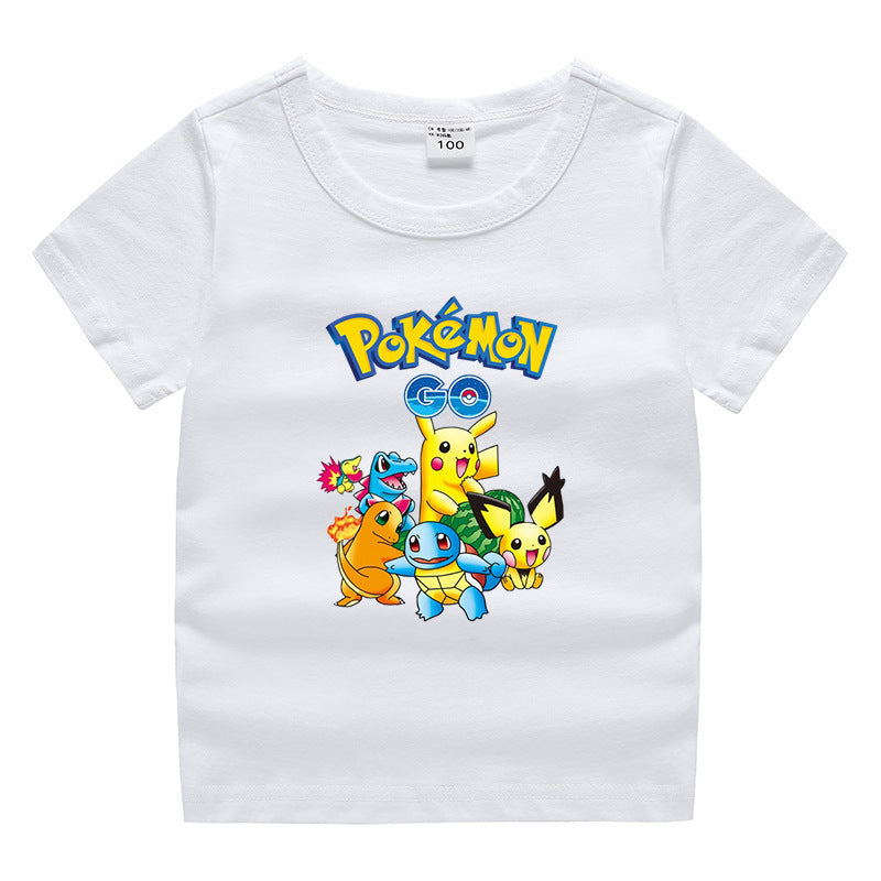 Children Pokemon Pikachu T Shirt Cotton T-shirt Casual Sports